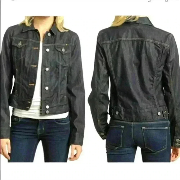 Lucky Brand Classic Dark Wash Button Down Western Denim Jean Jacket Size S - Picture 1 of 13